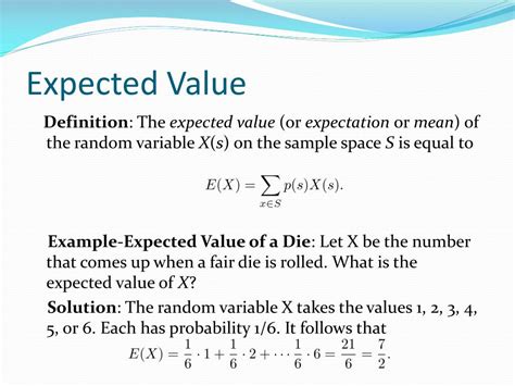 examples of expected value.